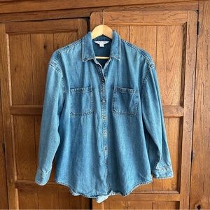 Old Navy Blue Denim Button Down Shirt